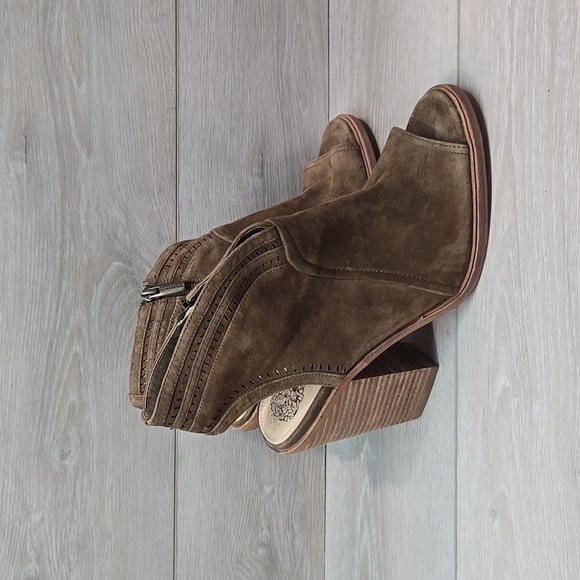 Vince Camuto Women Koral Leather Open Toe Heels shoes Ankle boot sz 9M - Picture 2 of 13